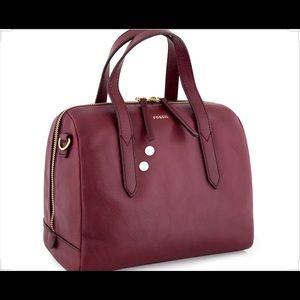 Fossil sydney satchel cabernet